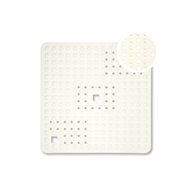 Mata antypoślizgowa Tello do prysznica łazienkowa 60x60 cm guziczki białe