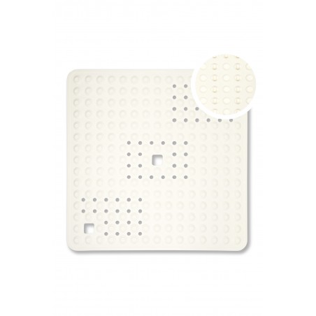 Mata antypoślizgowa Tello do prysznica łazienkowa 60x60 cm guziczki białe