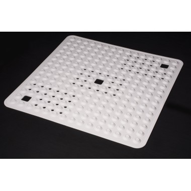 Mata antypoślizgowa Tello do prysznica łazienkowa 60x60 cm guziczki białe