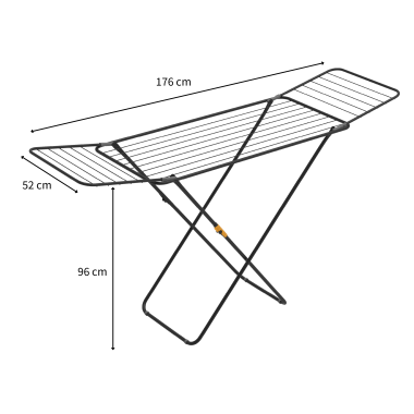 Suszarka na pranie do domu na balkon SUSSI RORETS czarna black