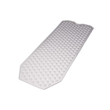 Mata antypoślizgowa z kauczuku pod prysznic łazienkowa do wanny  40x104 cm guziczki białe