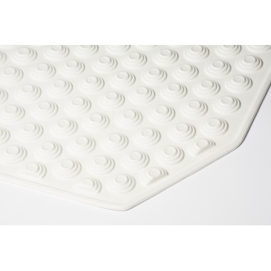 Mata antypoślizgowa z kauczuku pod prysznic łazienkowa do wanny  40x104 cm guziczki białe