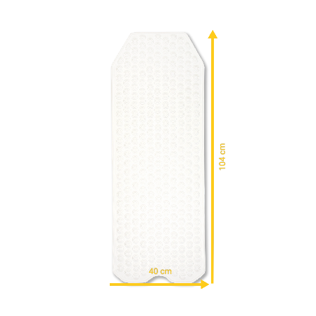 Mata antypoślizgowa Tello pod prysznic łazienkowa do wanny  40x104 cm guziczki białe