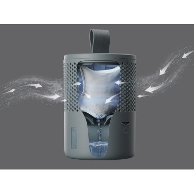 Pochłaniacz wilgoci 600g ładny design szary bez zasilania cichy