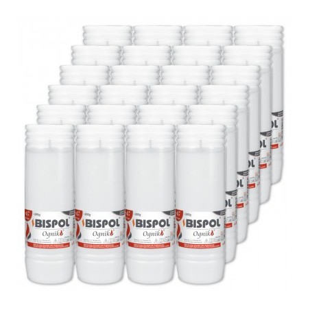 Wkłady parafinowy do zniczy Bispol Ognik 4 dni 96 h 17,5 cm 24 szt.