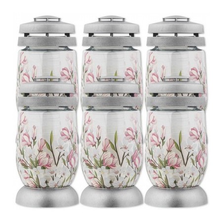 Znicze szklane BOLSIUS Magnolia 22,5cm 36h 6szt.