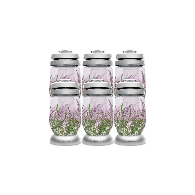 Znicze szklane BOLSIUS Wrzos 22,5cm 36h 6szt.