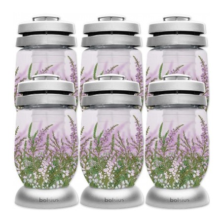 Znicze szklane BOLSIUS Wrzos 22,5cm 36h 6szt.