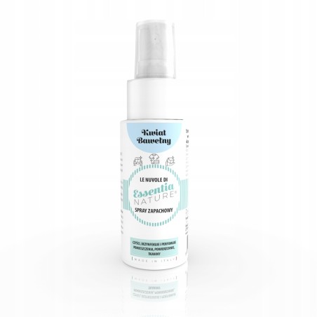 Odświeżacz w sprayu do tkanin i wnętrz o zapachu Kwiat Bawełny 20 ml ESSENTIA NATURE