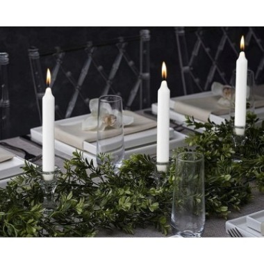 Świece stołowe Bolsius 8 szt. mroźna biel 5h