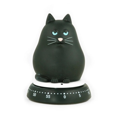 Minutnik kuchenny mechaniczny Kot czarny Timer 60 min. Bengt Ek Design