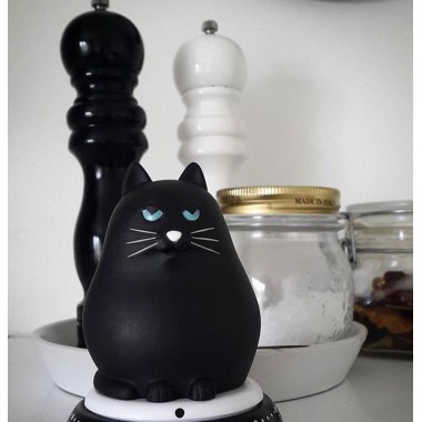 Minutnik kuchenny mechaniczny Kot czarny Timer 60 min. Bengt Ek Design