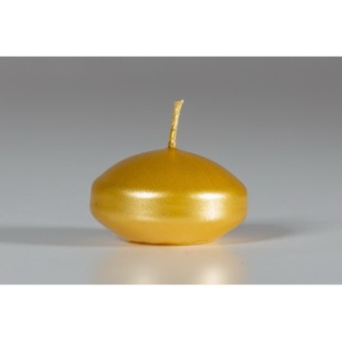 Świece pływające złote metalizowane 12 szt.