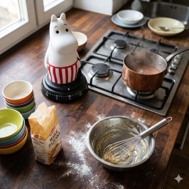 Minutnik kuchenny mechaniczny Mama Muminka Timer 60 min. Bengt Ek Design