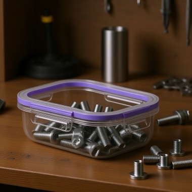 Pojemnik do Przechowywania Żywności Bez BPA Transparentny Plastikowy 1 litr
