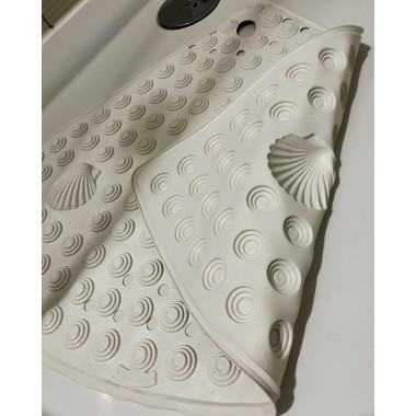 Mata antypoślizgowa Tello pod prysznic łazienkowa 50x50 cm muszelki