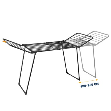 Suszarka na pranie rozsuwana duża188-260cm Stretch Black Rorets