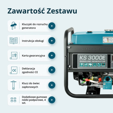 Agregat generator benzynowy KS 3000E 3kW