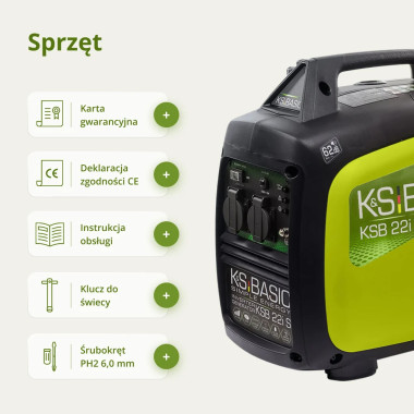 Agregat generator prądotwórczy inwerterowy KSB 22i S K&S Basic 1800 W / 2000 W