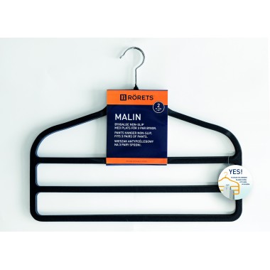 Wieszaki na spodnie antypoślizgowe MALIN 2 szt. RORETS