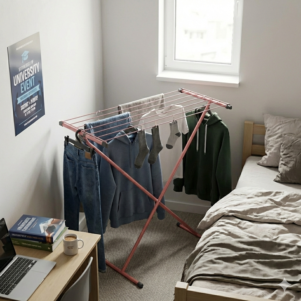 Must-have do akademika: suszarka na pranie i deska do prasowania, których naprawdę potrzebujesz